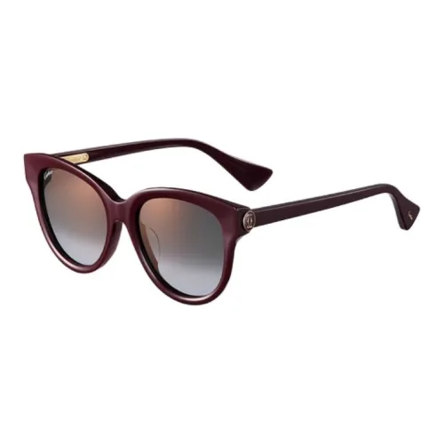 CARTIER Acetate Metal Cat Eye Sunglasses Unisex Red