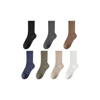 MIIOW Mid Calf Socks Unisex 7 Pack