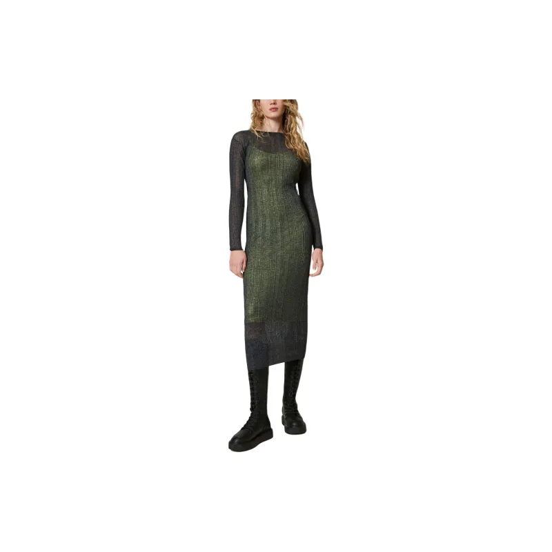 Twinset Ribbed knit Midi Dress-1