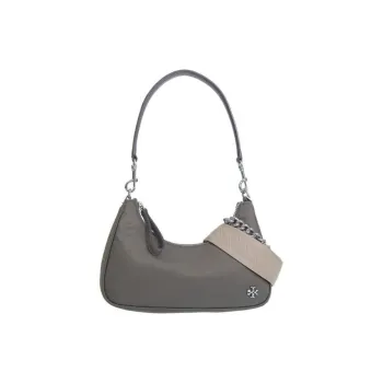 TORY BURCH MERCER Nylon Shoulder Bag Women's Rock Black