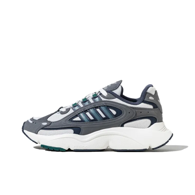 Adidas Originals Ozmillen Wear Resistant Low Top Chunky Sneakers Unisex Gray Green-0