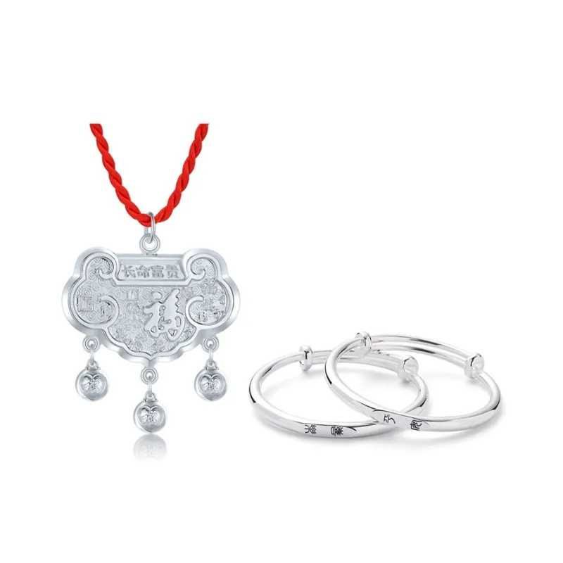 Bifeiman 999 Fine Silver Sterling Silver Necklace Kids'-102