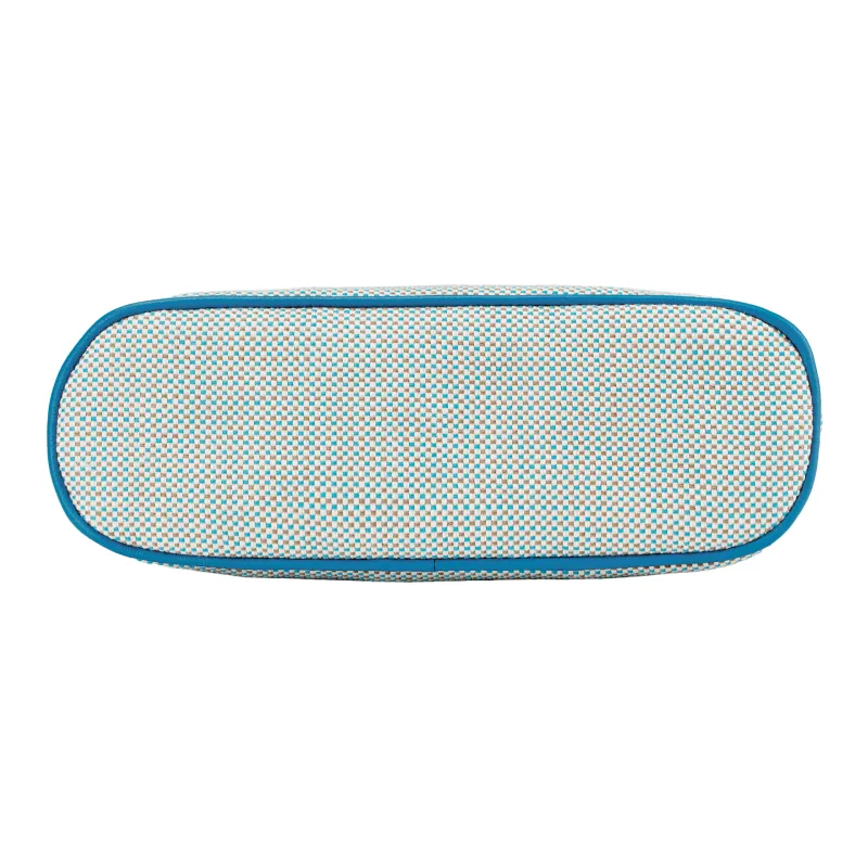 HERMES Bolide Cotton Storage Bag Mini Unisex Cyan Plus Lure-4