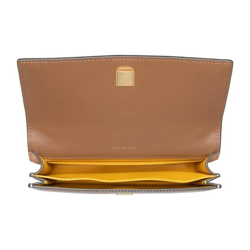 TORY BURCH T Monogram Leather Shoulder Bag Crossbody Bag Mini Women's Brown-2