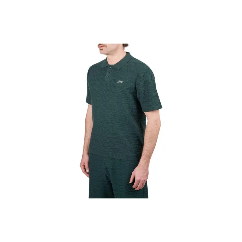 Dime MTL SS24 Polo Shirt Unisex Forest Green-3