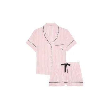 Victoria's Secret Flannel Short Pajama Set / Pretty Blossom Shimmer Pajama Set Women's Pink