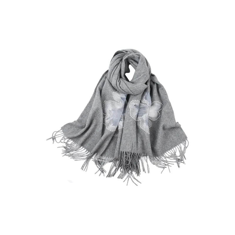 Shanghai Story 100% Sheep Wool Shawls Women's Encounter The Bloom, Nude-22