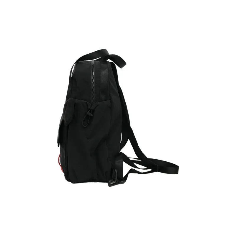 Anta Nylon Fabric Backpack Regular Unisex Basic Black/Ink Jade Green-3
