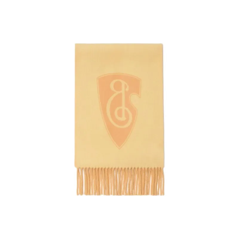 Burberry Wool Knit Scarves Unisex Yellow-1
