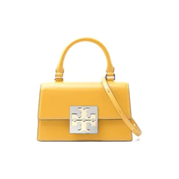 TORY BURCH BON BON Leather Shoulder Bag Crossbody Bag Handbag Mini Women's Yellow