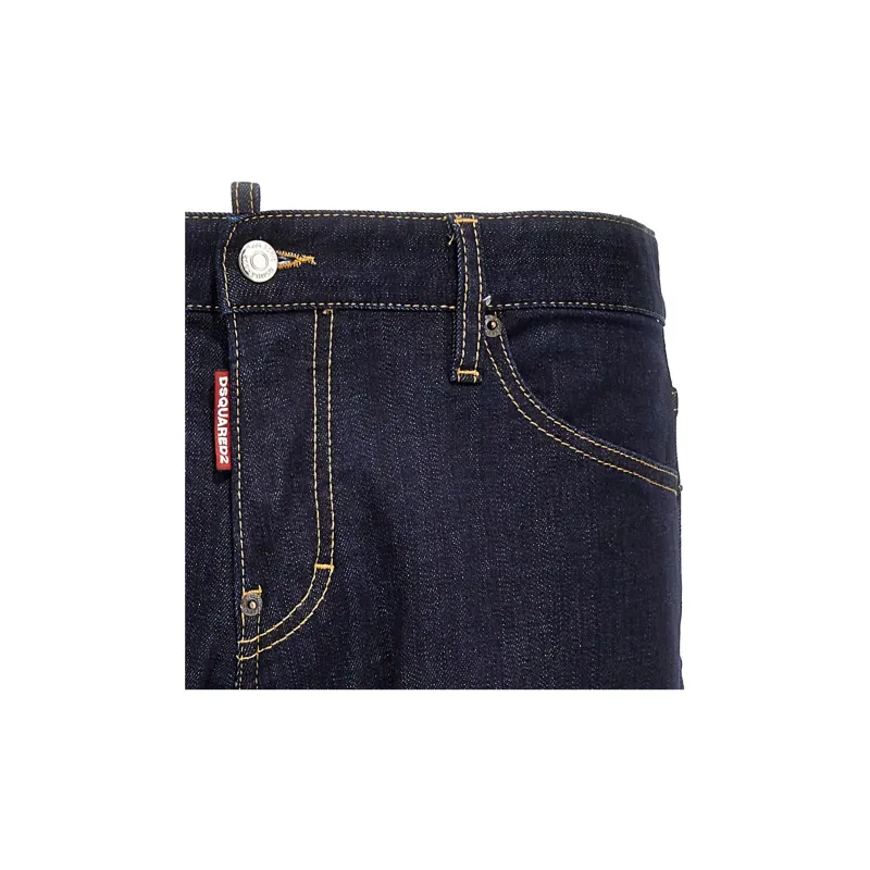 DSQUARED 2 Logo Patch Straight Leg Jeans-2