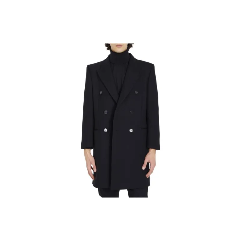 SAINT LAURENT Double Breasted Long Sleeved Coat-2