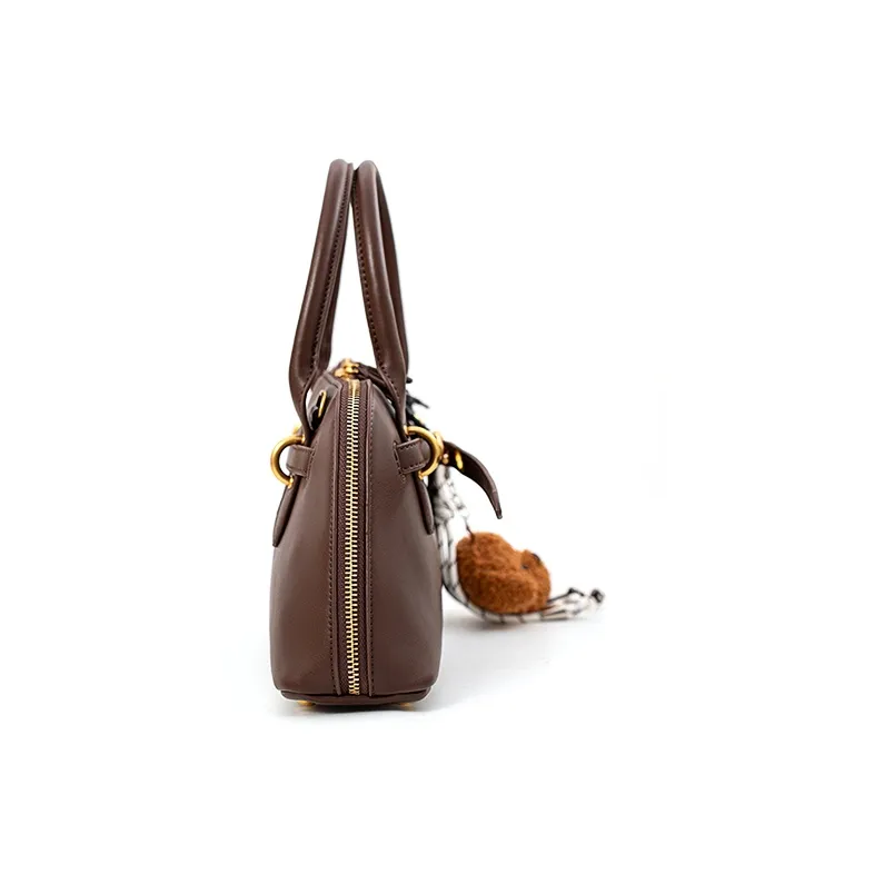 Vigno Synthetic Leather One Shoulder Handbags Regular Women's Brown/Coffee/Black-3