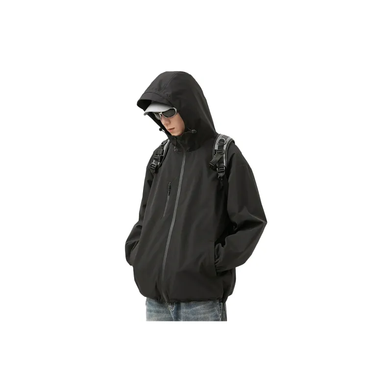 RENBEN Jackets Coats Unisex Black-7