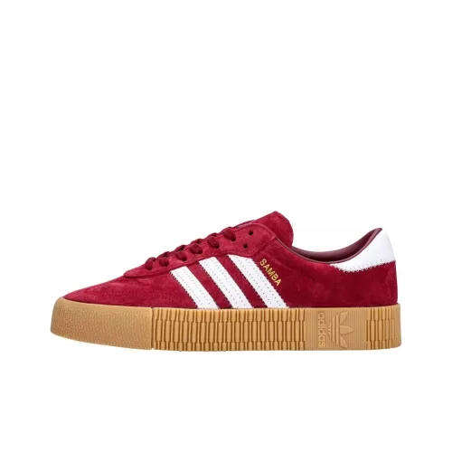 Adidas Originals Sambarose Anti Slip Wear Resistant Low Top Skateboard Shoes Women's Red