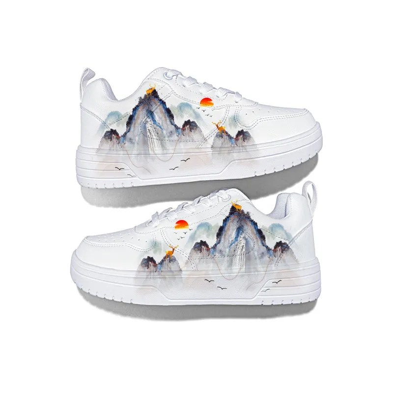Cold Cicadas Yesterday Breathable Lightweight Low Top Casual Shoes Unisex White-2