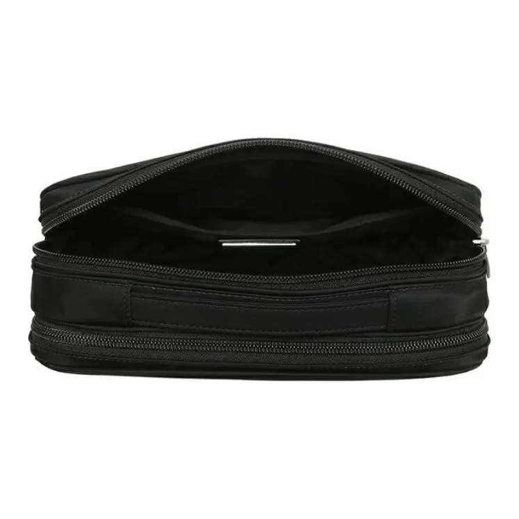 TORY BURCH Recycled Nylon Clutch Makeup Bag Women's Black-3