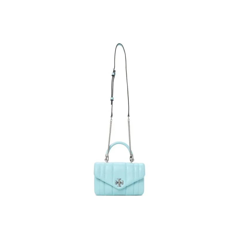 TORY BURCH Kira Leather Shoulder Bag, Crossbody Bag, Handbag Mini Women's Blue-1