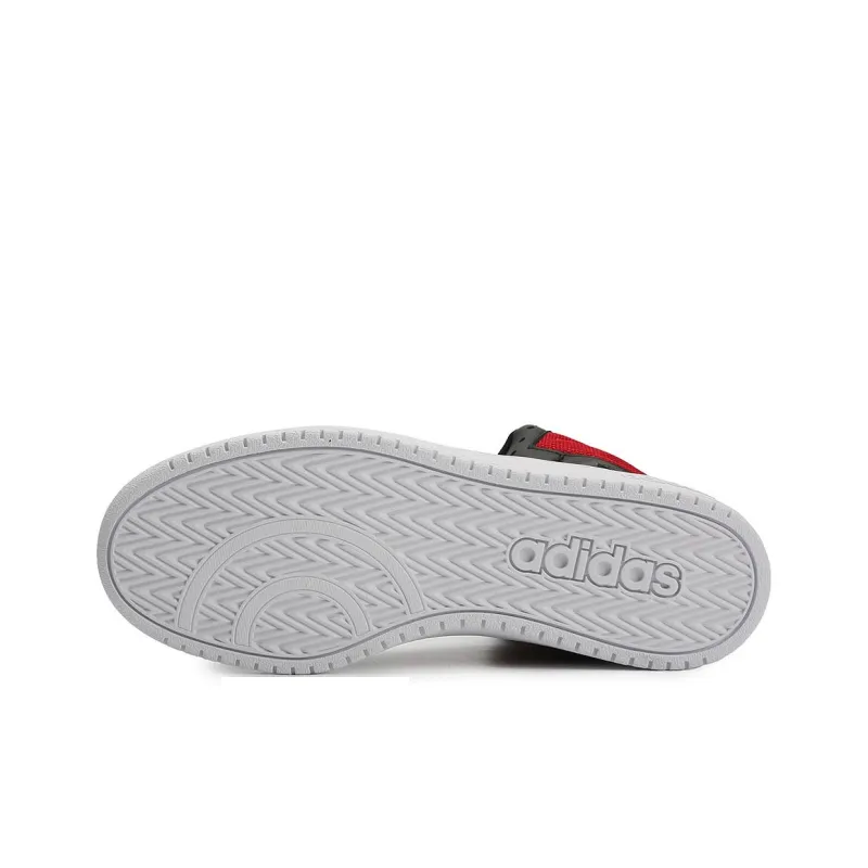 Adidas Hoops 2.0 Wear-Resistant High-Top Basketball Shoes Men's Black-4