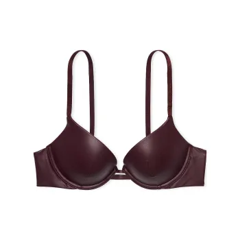 Victoria's Secret Very Sexy Faux Leather Push Up Bra / Burgundy Brown Bra Women's Burgundy Brown