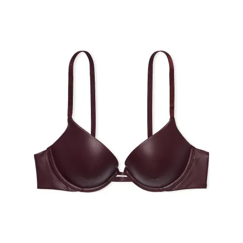 Victoria's Secret Very Sexy Faux Leather khaki Up Bra / Burgundy Brown Bra Women's Burgundy Brown