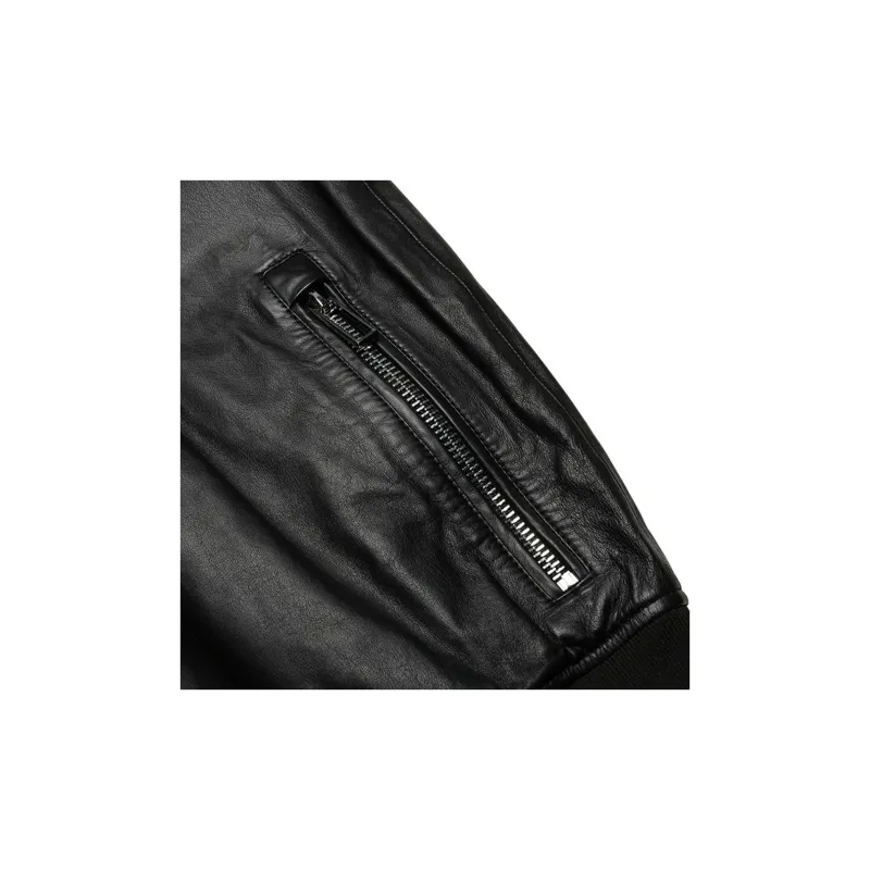 EMPORIO ARMANI Leather Jacket Men's Black-5