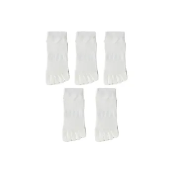 Cheemy Free Ankle Socks Women's 5 Pack Milk White
