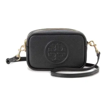 TORY BURCH Perry Litchi Grain Leather Clutches Crossbody Bag Shoulder Bag Women's Black
