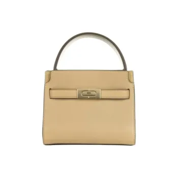 TORY BURCH Lee Radziwill Cow Leather Handbag, Shoulder Bag, Crossbody Bag Mini Women's Dark Sand Brown