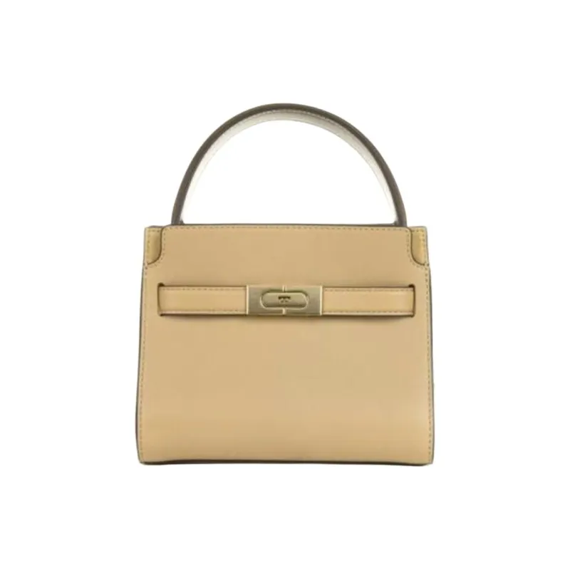 TORY BURCH Lee Radziwill Cow Leather Handbag, Shoulder Bag, Crossbody Bag Mini Women's Dark Sand Brown-0