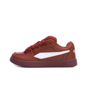 GLO BULL Skateboard Shoes Unisex Low Top Dark Red