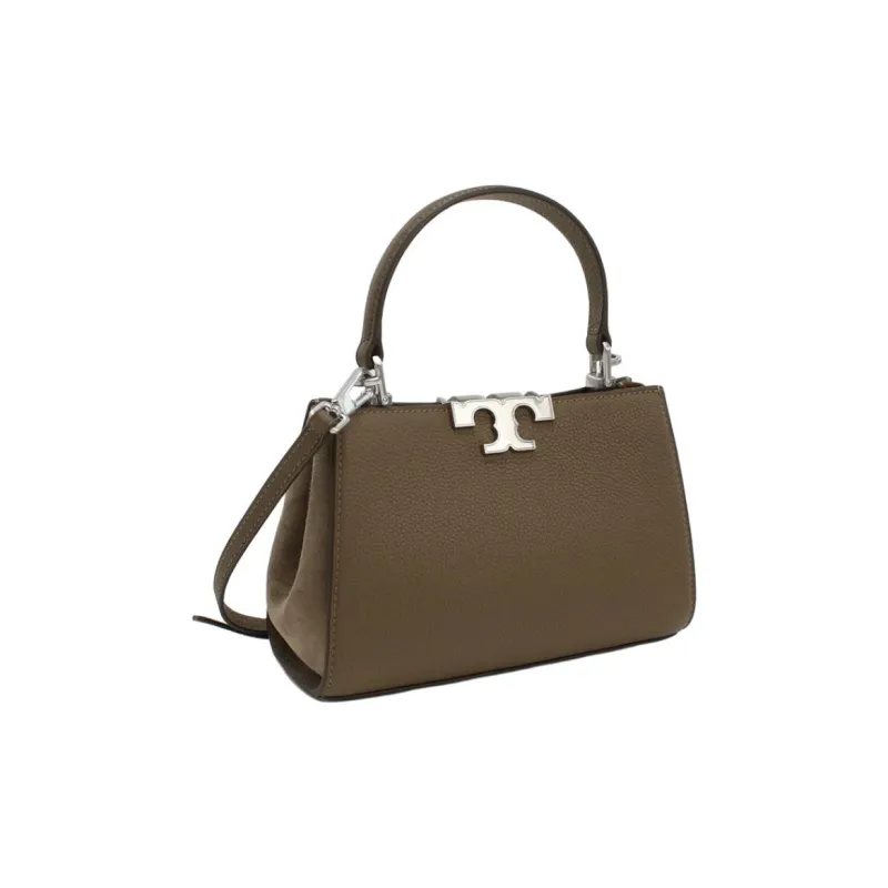 TORY BURCH Eleanor Pebbled Mini Satchel Wild Mushroom-1
