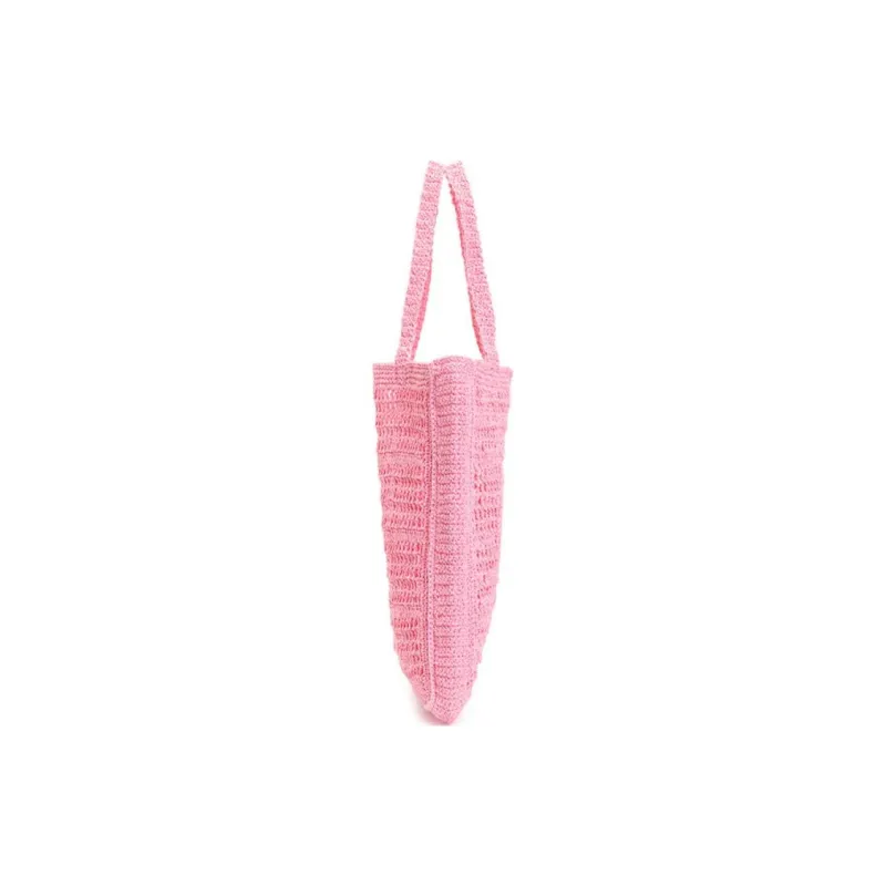 TORY BURCH Ella Raffia Tote Bag, Shopping Bag, Handbag, Shoulder Bag Regular Women's Pink-2