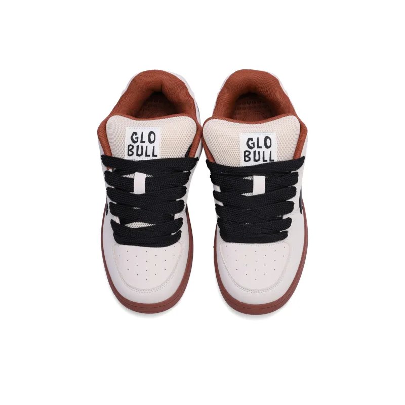 GLO BULL Skateboard Shoes Unisex Low Top Beige Black Red-3