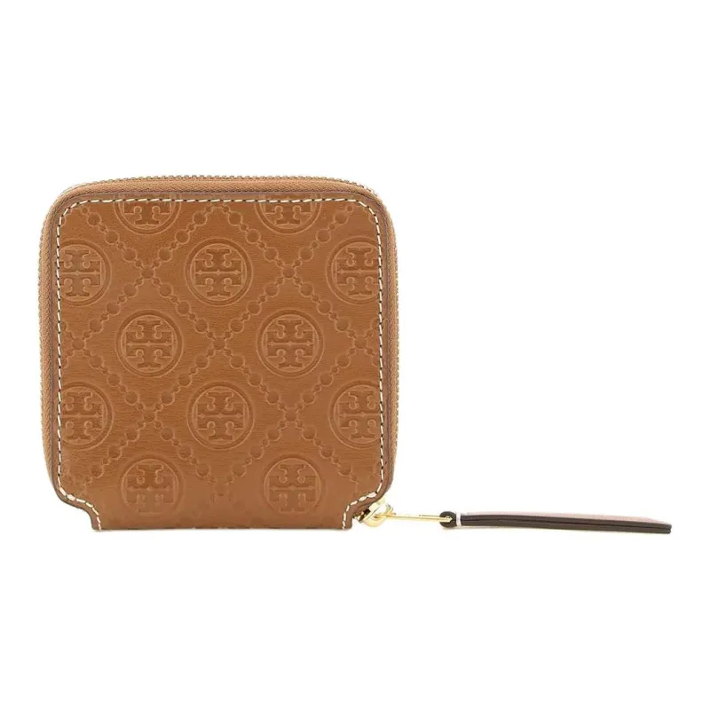 TORY BURCH T Monogram Leather Wallet Women's Brown-2