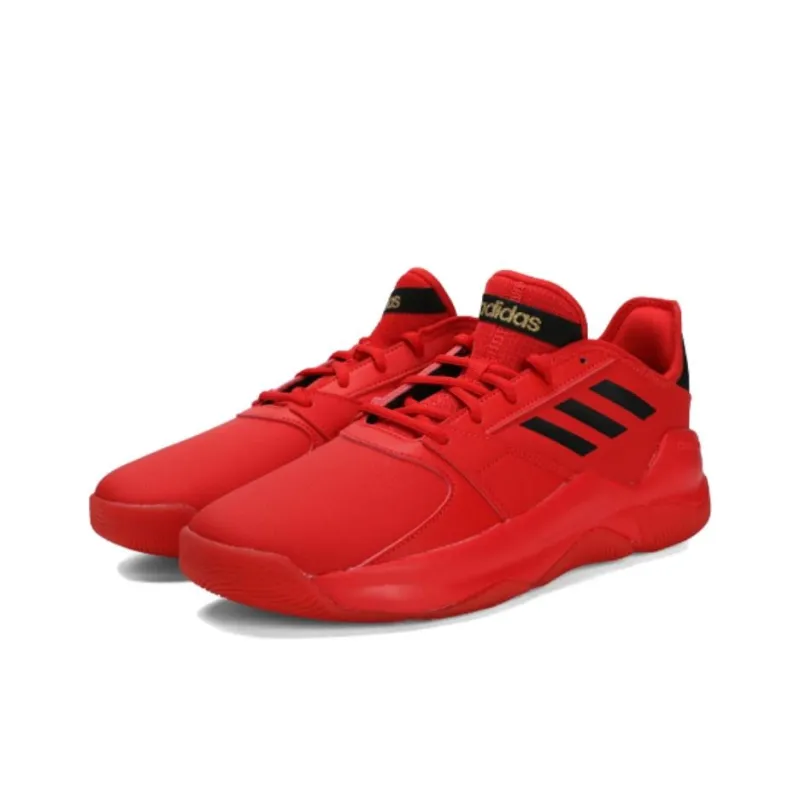 Adidas Streetflow Anti-Slip Wear-Resistant Low-Top Basketball Shoes Men's Red-2