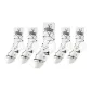 5 Pack White Black