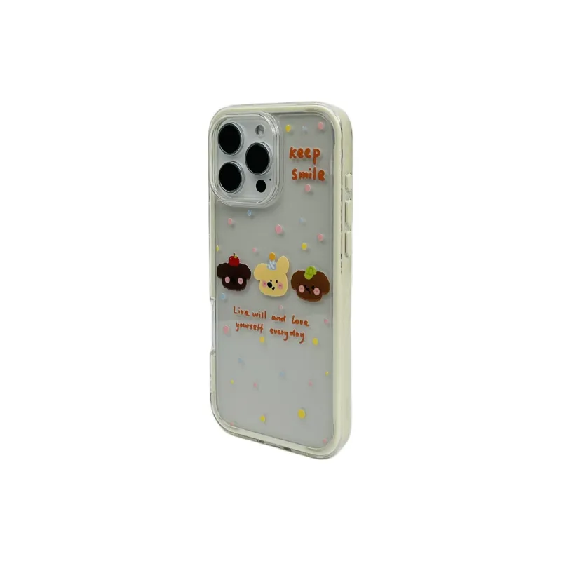 Wei Xin TPU Material 2 in 1 Polka Dot Puppy Phone Cases Compatible With IPhone 16/15 Pro Max/Apple 13/14 Pro Max/12-2