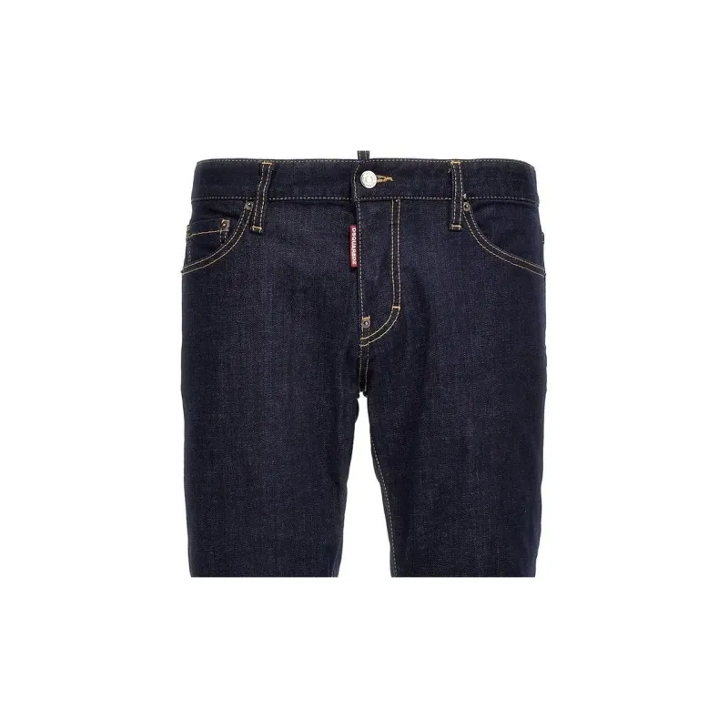 DSQUARED 2 Logo Patch Straight Leg Jeans-5
