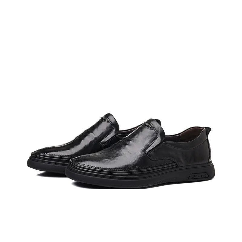 ΛOLUNKΛ Men's Casual Shoes Men Low Top Black/Brown-1
