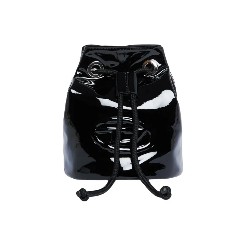 DIESEL Mirror Effect Drawstring Bucket Bag-0