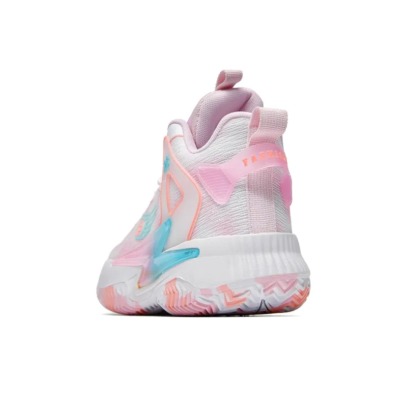 MUSHILANDI Cushioning, Breathable, And Resilient Design Basketball Shoes Unisex White Pink-1