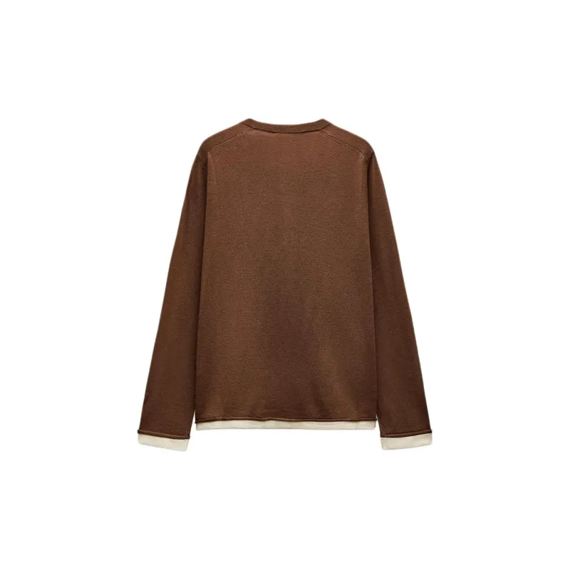 ZARA Knitwear Women's Brown/Raw White-1