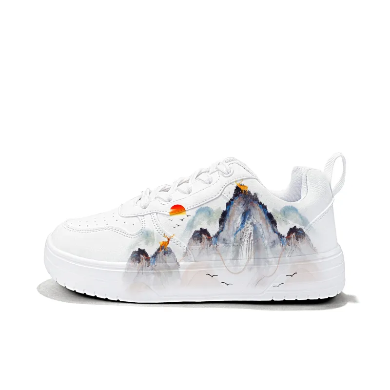 Cold Cicadas Yesterday Breathable Lightweight Low Top Casual Shoes Unisex White-0