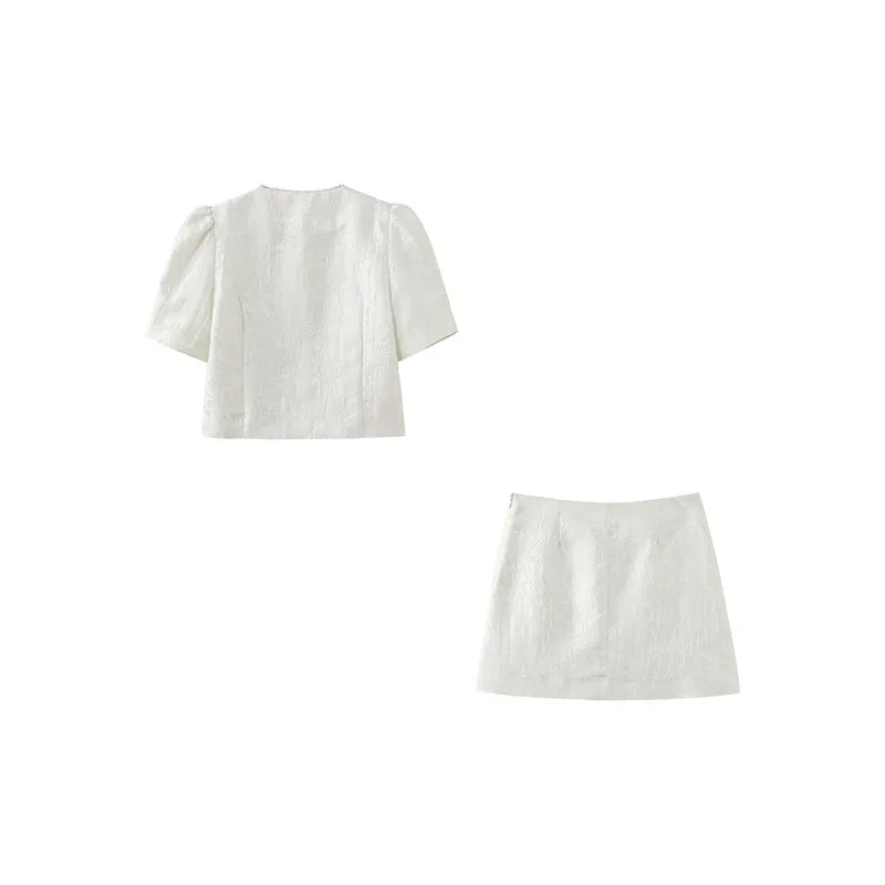 CHARM PICK Skirt Set Women's Ivory-1