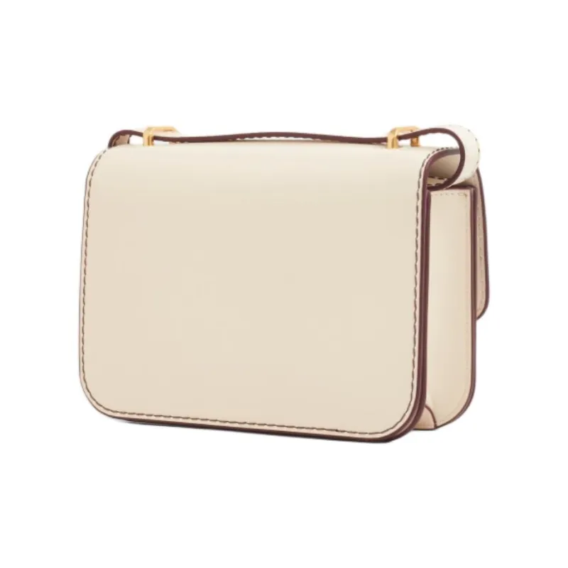 TORY BURCH Eleanor Leather Handbag Crossbody Bag Shoulder Bag Small Size Women's Cream White-2