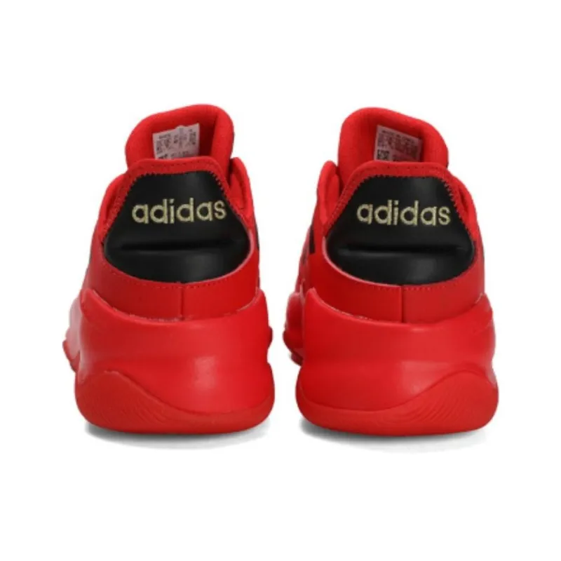 Adidas Streetflow Anti-Slip Wear-Resistant Low-Top Basketball Shoes Men's Red-4