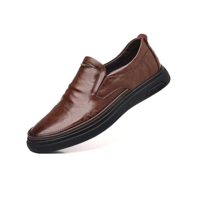 ΛOLUNKΛ Men's Casual Shoes Men Low Top Black/Brown-8