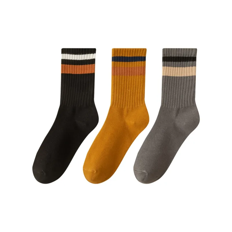 MIIOW Mid Calf Socks Unisex 3 Pack-0