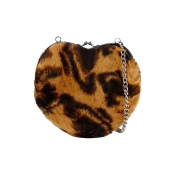 Vivienne Westwood Plush Portable Wallet Women's Brown/Black